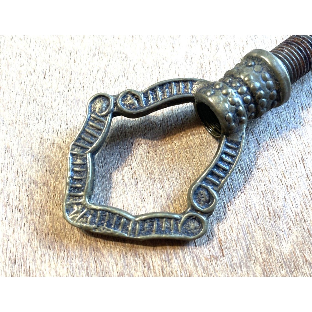 Vintage Brass Lamp Finial Loop Hanging Light Parts Repair